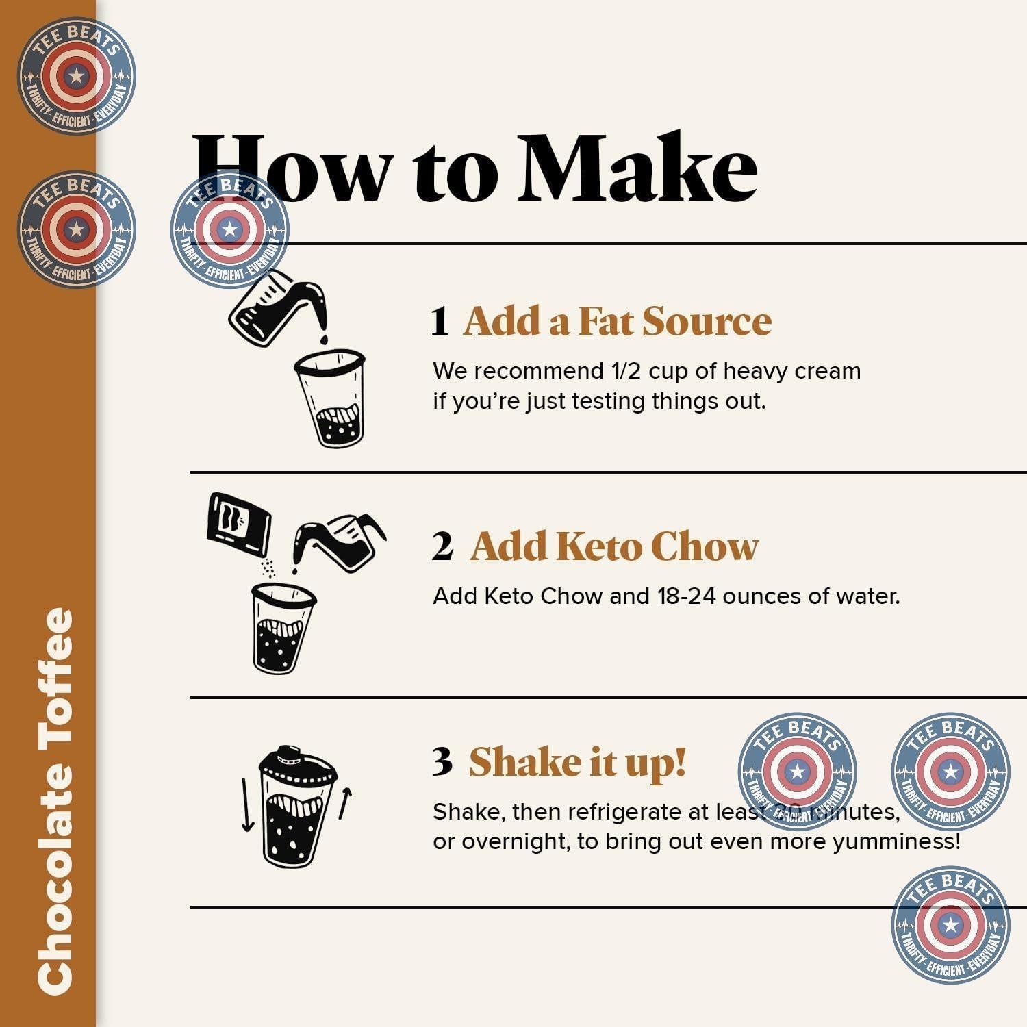 Keto Chow Chocolate Toffee – Clean Label Keto Shake Powder for Intentional Low-Carb Kitchens