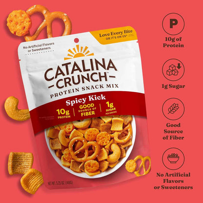 Catalina Crunch Spicy Kick Protein Mix - No-Sugar-Crash Fuel for Home Office and Deep Work Sessions