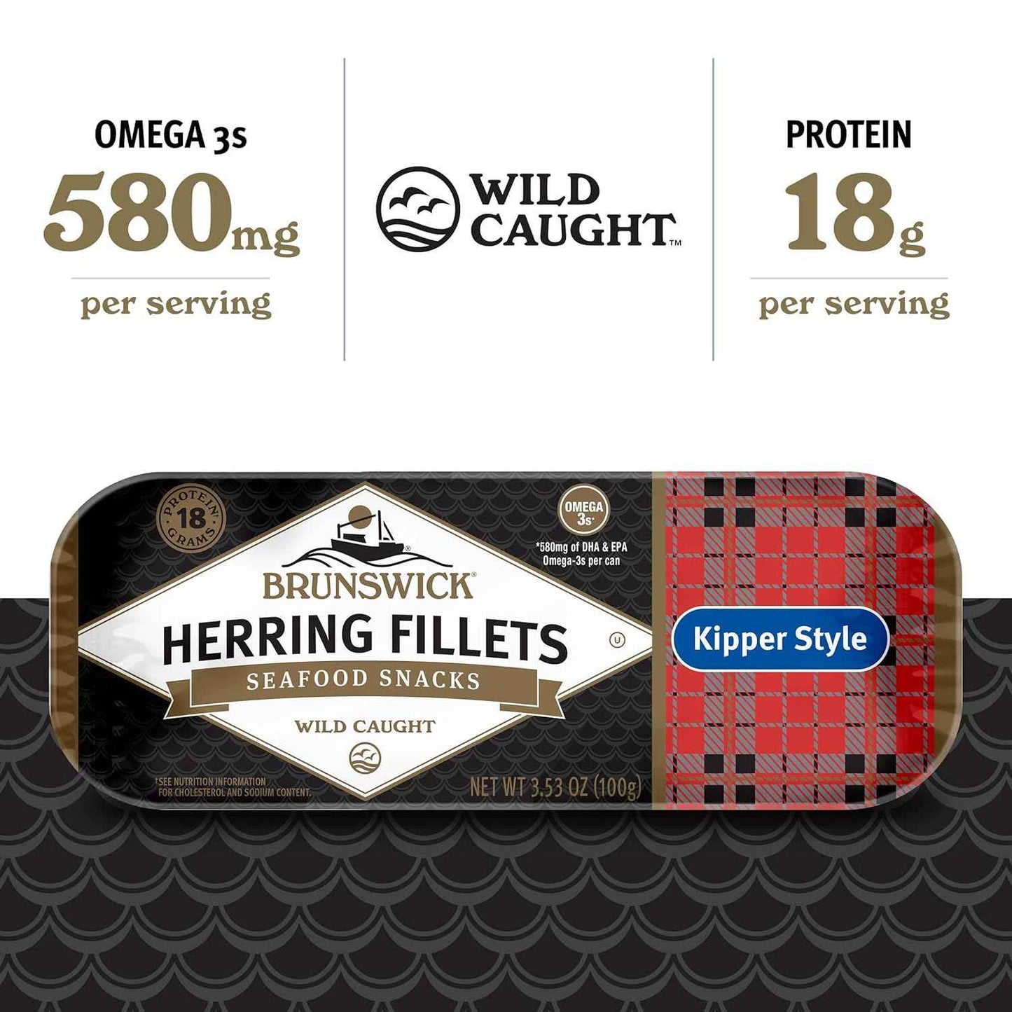 Brunswick Golden Smoked Herring Fillets – No-Prep Canned Seafood for Campsite and Trail Lunches