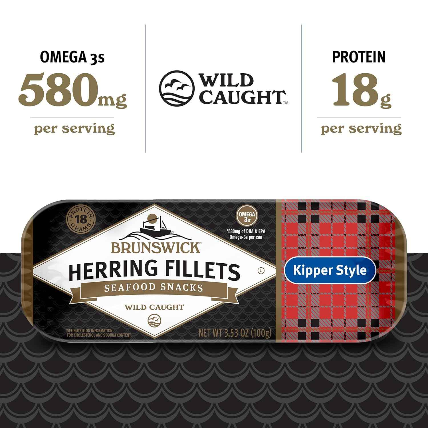 Brunswick Golden Smoked Herring Fillets – No-Prep Canned Seafood for Campsite and Trail Lunches