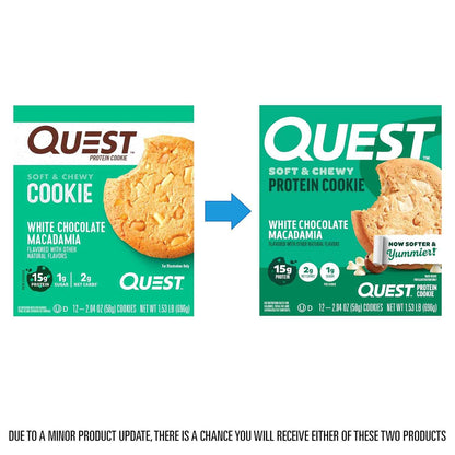 Quest Nutrition Double Chocolate Chip Protein Cookie – Pre-Meeting Energy Boost for Home Office Focus, 3g Net Carbs Individually Wrapped