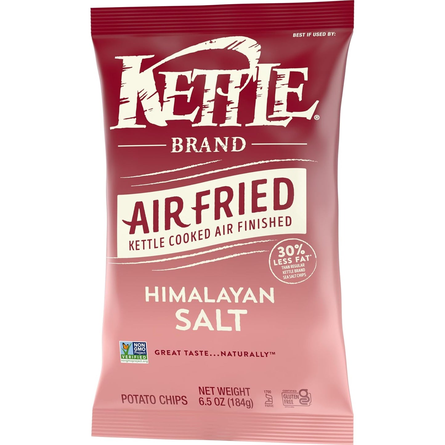 Kettle Brand Air Fried Sea Salt & Vinegar Chips – Portable Snack for Picnics and Patio Lounging, 6.5 oz Bag