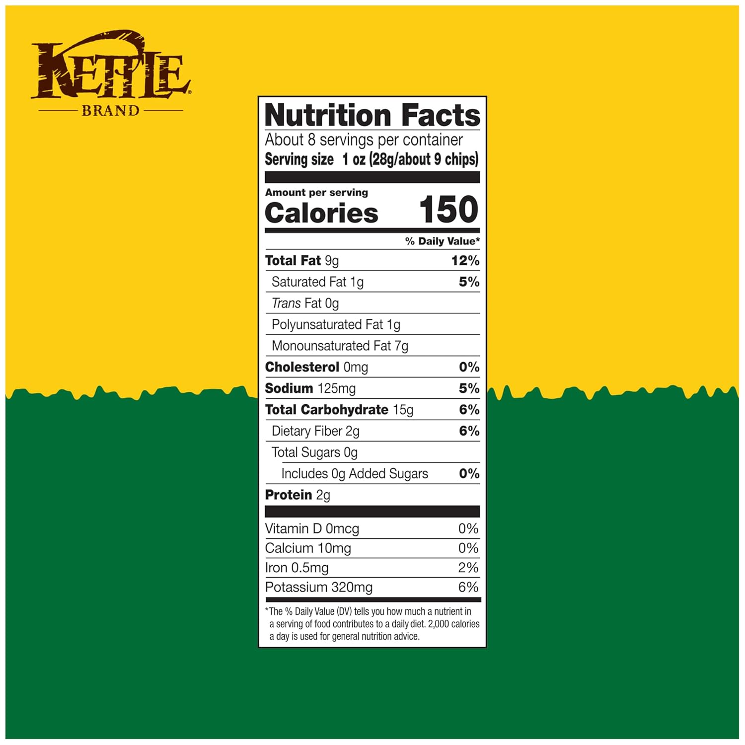 Kettle Brand Potato Chips Sea Salt Kettle Chips, 7.5 Oz – Gluten-Free Lunchbox Chips Kids Actually Eat
