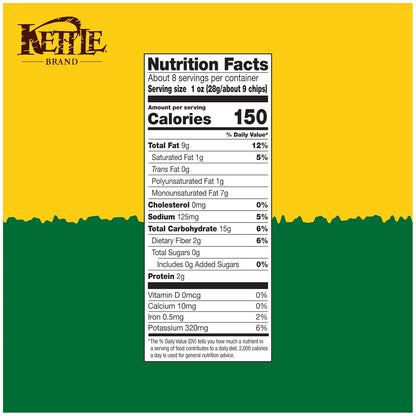 Kettle Brand Potato Chips Sea Salt Kettle Chips, 7.5 Oz – Gluten-Free Lunchbox Chips Kids Actually Eat