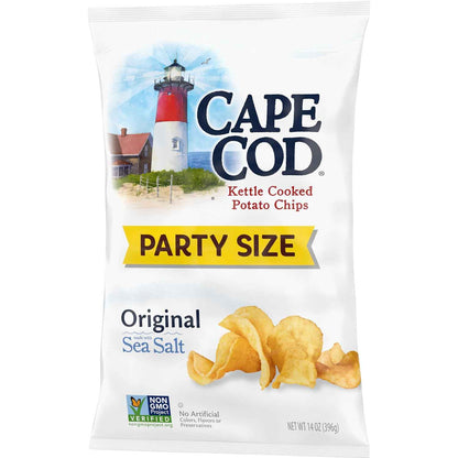 Cape Cod Potato Chips Sea Salt Kettle Chips – 14 oz Kid-Friendly Shareable Snack for Lunchboxes and Road Trips
