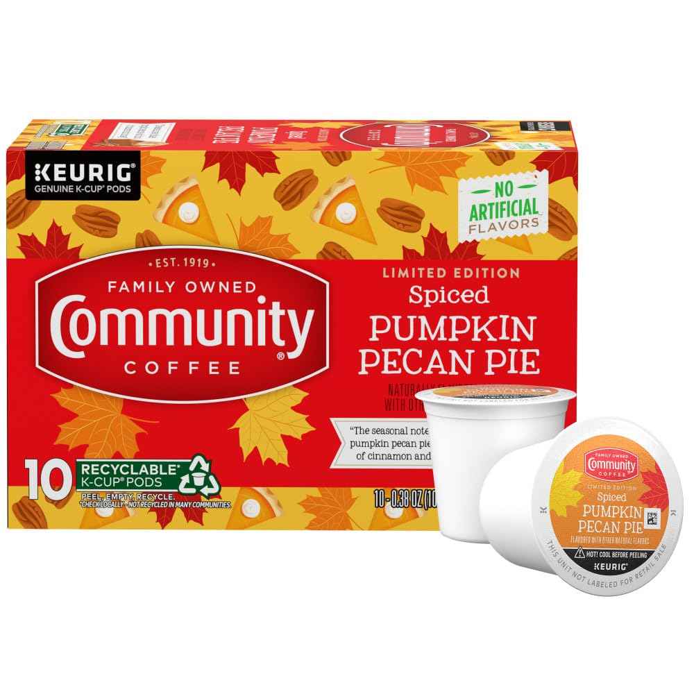 Community Coffee Toasted Hazelnut Single-Serve Pods – Naturally Flavored Wind-Down Cup, Keurig 2.0 Medium Roast 12 Count