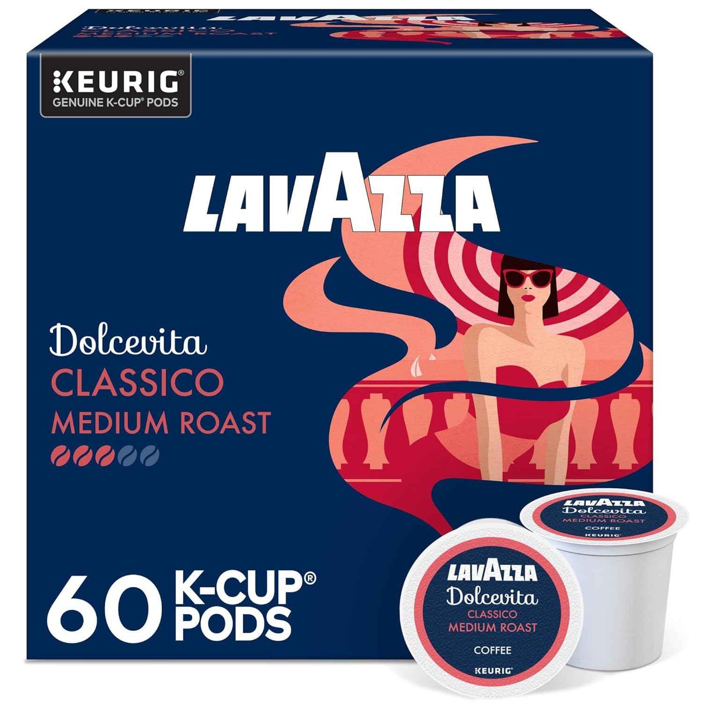 Lavazza Dolcevita Classico K-Cup Pods – Italian Coffee Gift Basket for Mom on Her Birthday
