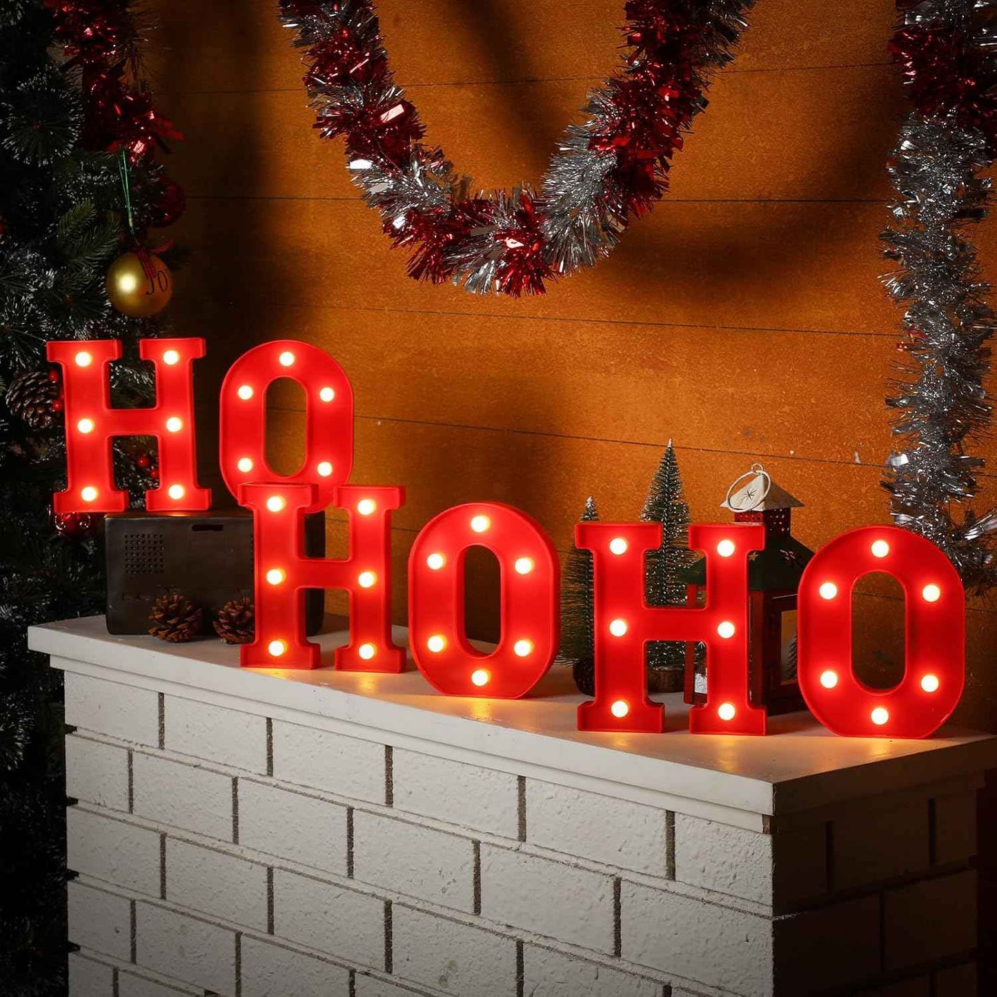 VIHOSE LED Letter Lights – Simple Modern Tabletop Decor, Clean Line Light Up Letters for Minimalist Shelf