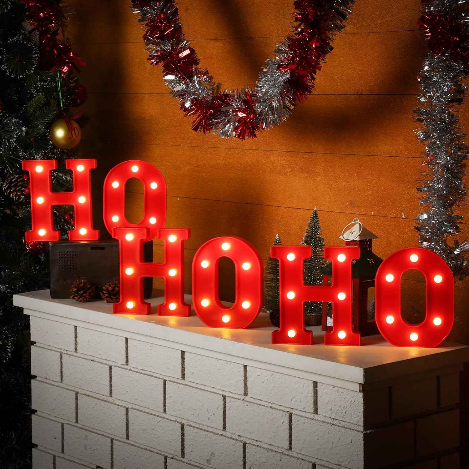 VIHOSE LED Letter Lights – Simple Modern Tabletop Decor, Clean Line Light Up Letters for Minimalist Shelf