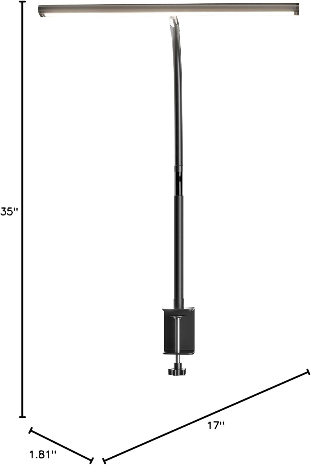 Kids Desk Lamp for Homework – Flicker-Free LED Study Light with Stepless Dimming and Cool Touch Surface
