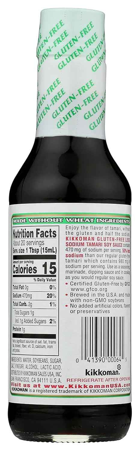 Kikkoman Tamari Gluten Free Soy Sauce – Minimalist Pantry Bottle for Clutter-Free Asian Cooking