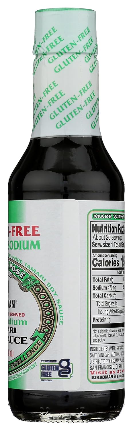 Kikkoman Tamari Gluten Free Soy Sauce – Minimalist Pantry Bottle for Clutter-Free Asian Cooking