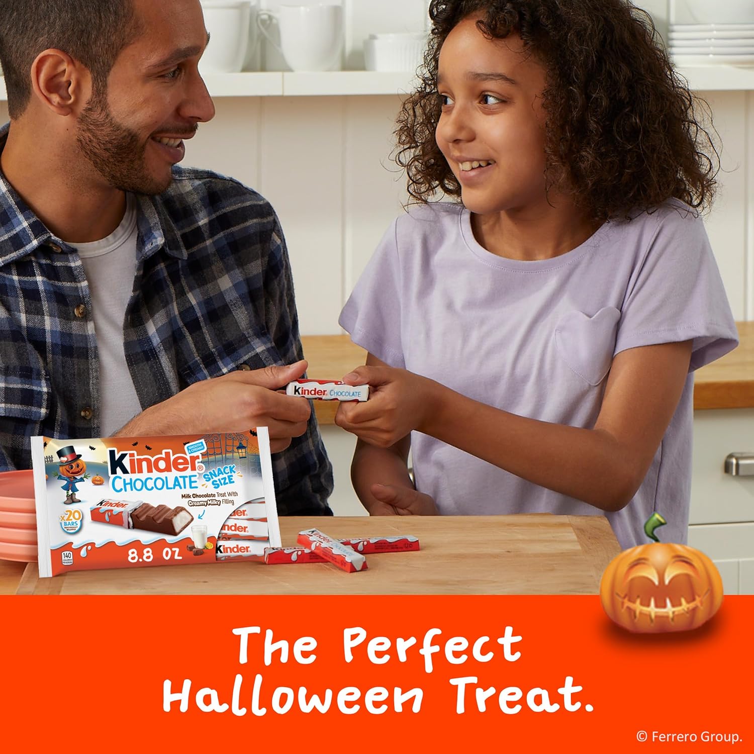 Kinder Chocolate Snack Size Bars – Travel Friendly Individually Wrapped Milk Chocolate for Road Trips, Picnics, and Car Cup Holders, 20 Count, 8.8 oz