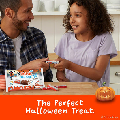 Kinder Chocolate Snack Size Bars – Travel Friendly Individually Wrapped Milk Chocolate for Road Trips, Picnics, and Car Cup Holders, 20 Count, 8.8 oz