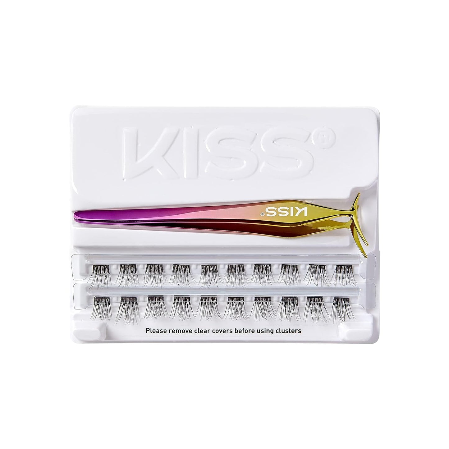KISS imPRESS Falsies Self-Adhesive Lash Clusters – Simple No-Fuss Press-On Lashes for Clean Beauty Routines