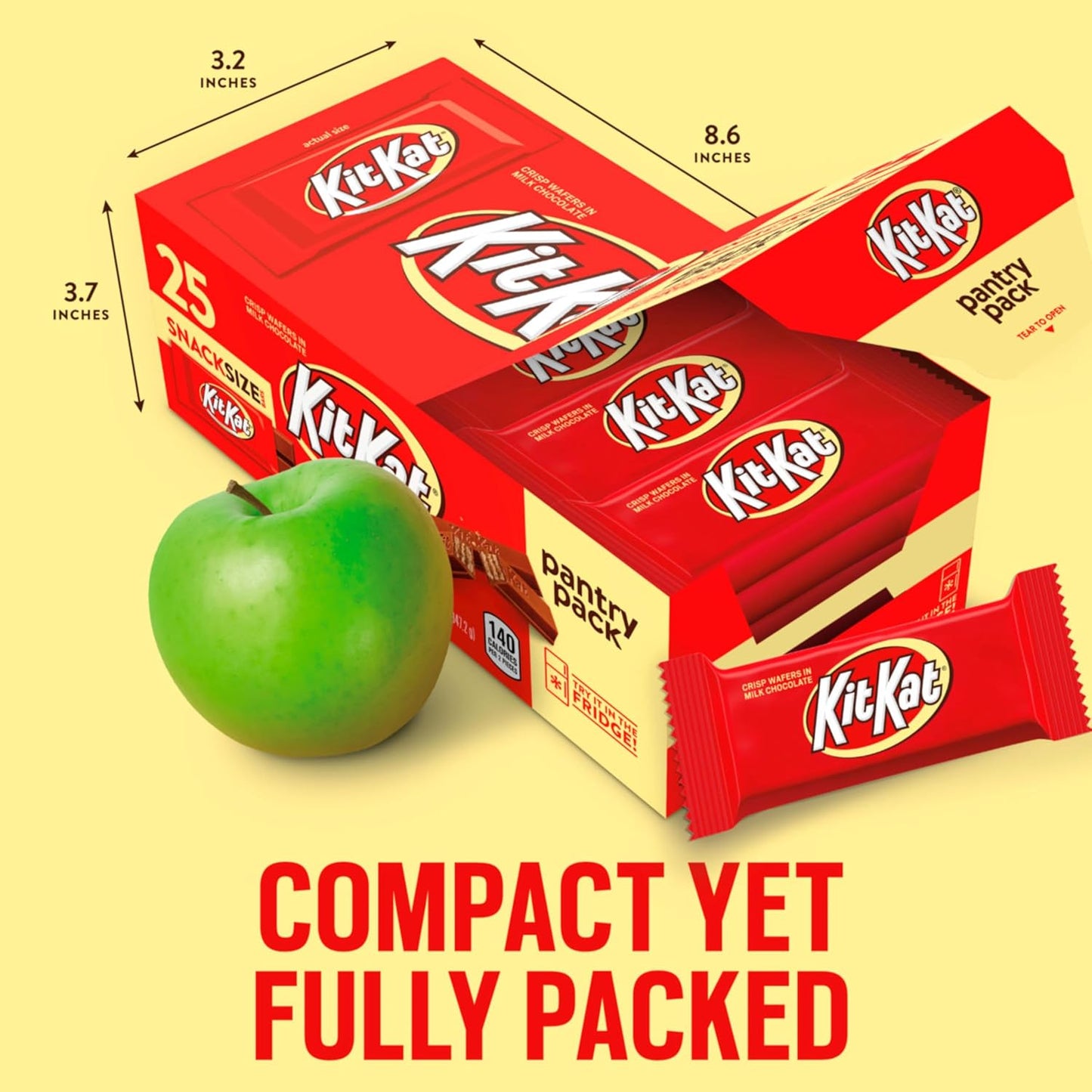 KIT KAT Milk Chocolate Wafer Bars – Home Office Desk Snack for Remote Workers, 25 Individually Wrapped Pieces