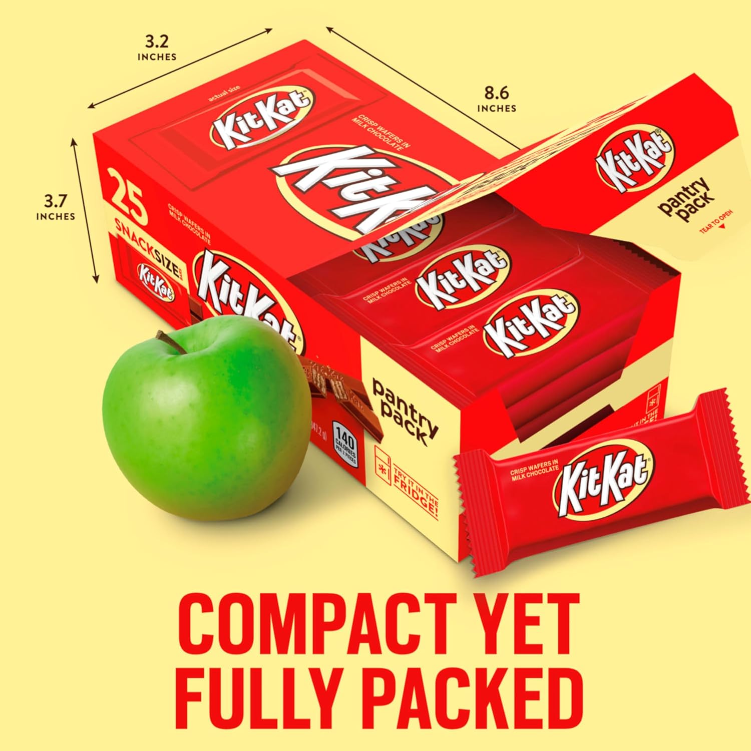 KIT KAT Milk Chocolate Wafer Bars – Home Office Desk Snack for Remote Workers, 25 Individually Wrapped Pieces