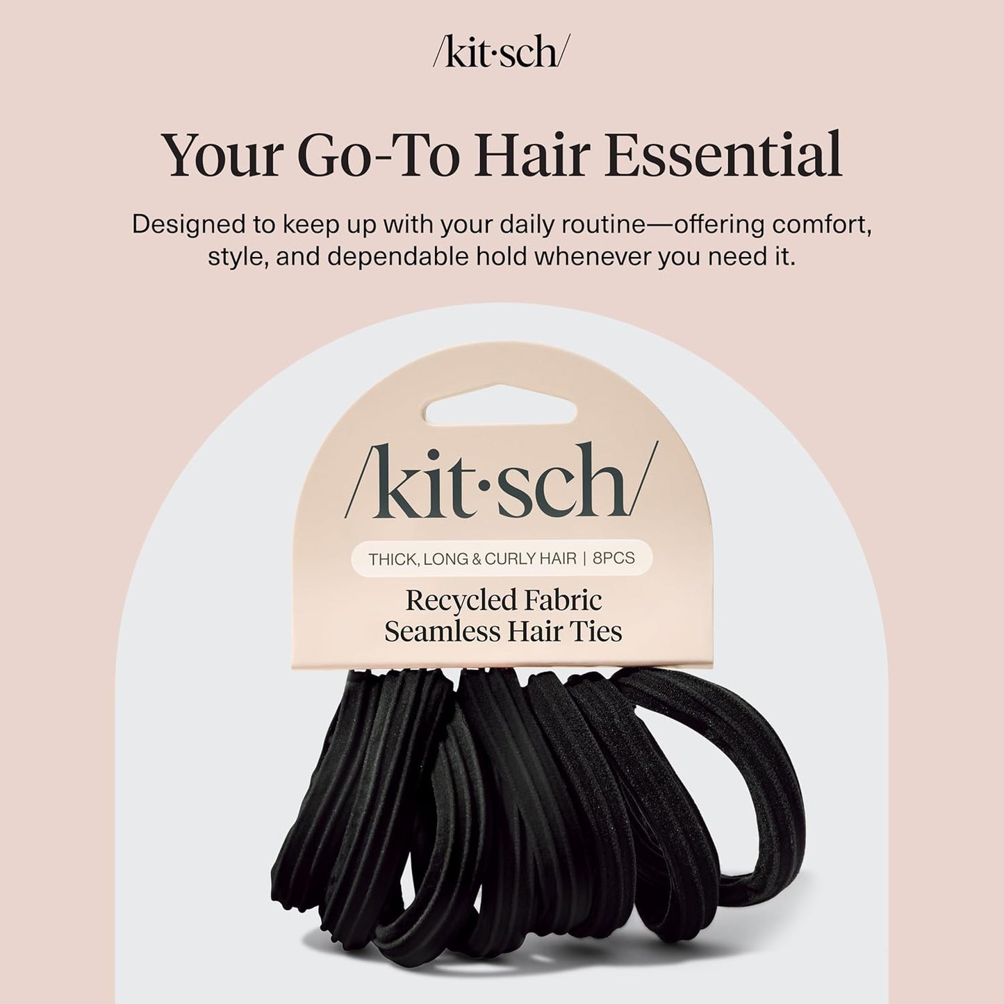 Kitsch Seamless Hair Ties - Parent-Approved Hair Accessories for Active Kids' School and Sports Hairstyles