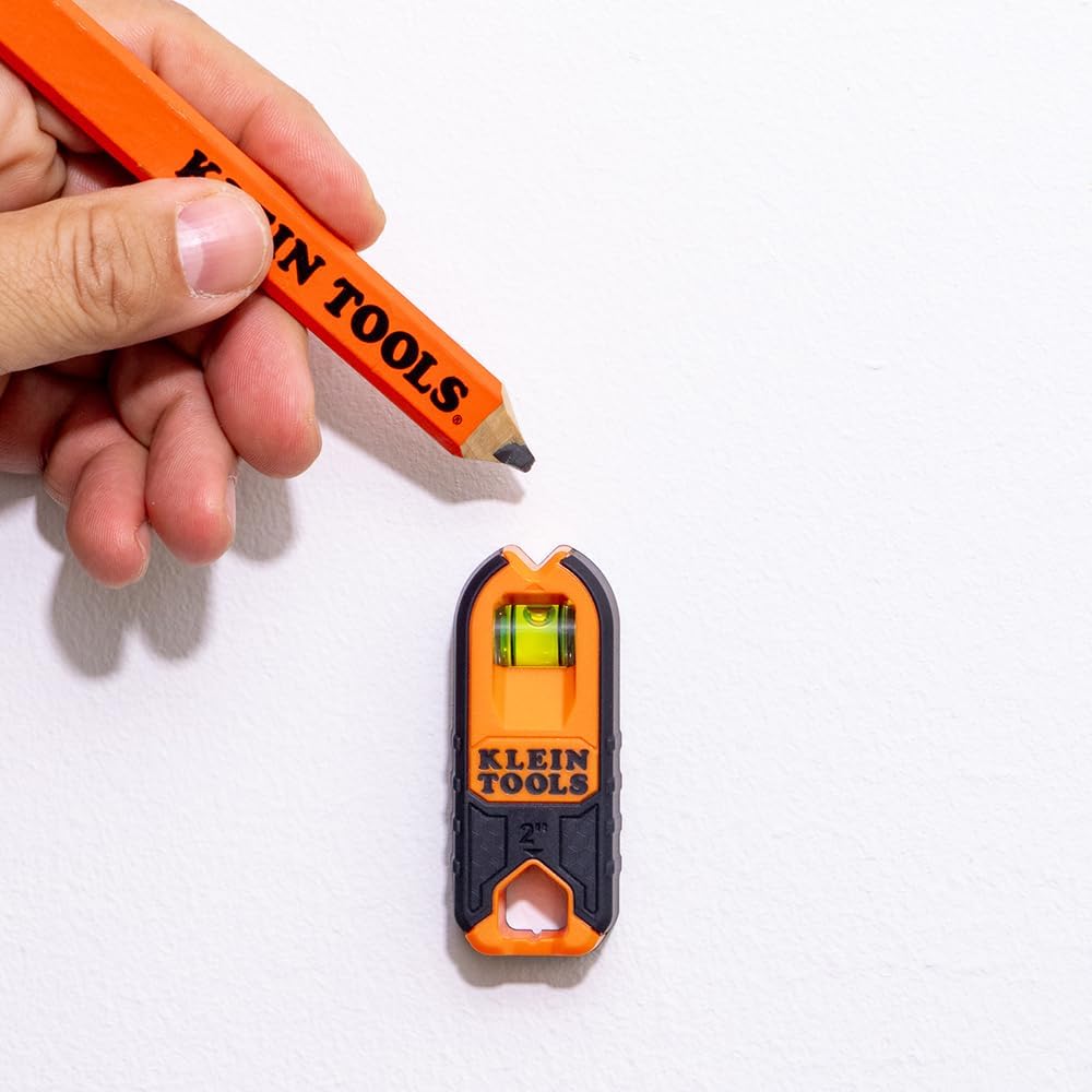 Klein Tools MSF100 Magnetic Stud Finder for Efficient Job Site Workflow, Battery-Free Metal and Wood Stud Detection with Level