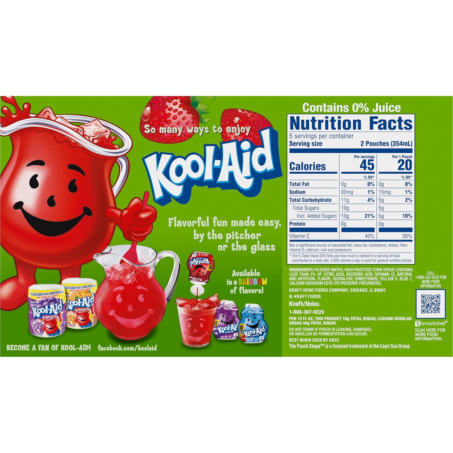 Kool-Aid Jammers Lower-Sugar Kids Drink – 75% Less Sugar Soda Alternative for Family Wellness Routines