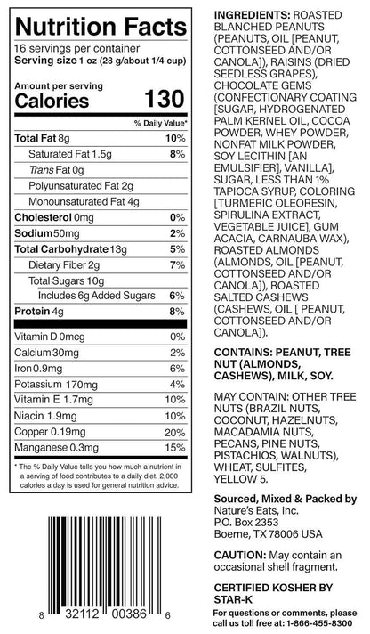 Nature's Eats Nuts for Recovery Trail Mix – Office Desk Snack with 4g Protein for Sustained Focus