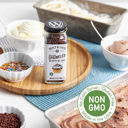 Watkins Chocolate Decorating Sprinkles – Simple Clean Ingredient Topping for Home Bakers