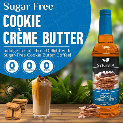 Syruvia Sugar Free Syrup – Office Pantry Flavor Upgrade for Focused Workdays, 25.4 fl oz With Pump