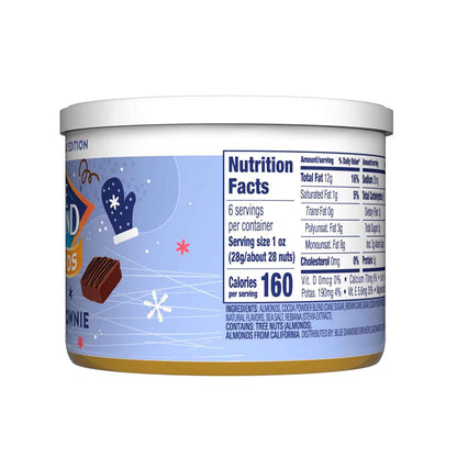 Blue Diamond Almonds Peppermint Cocoa Holiday Snack Nuts, 6 oz Resealable Can – Ready-to-Give Hostess Gift and White Elephant Exchange Snack with Decorative Lid