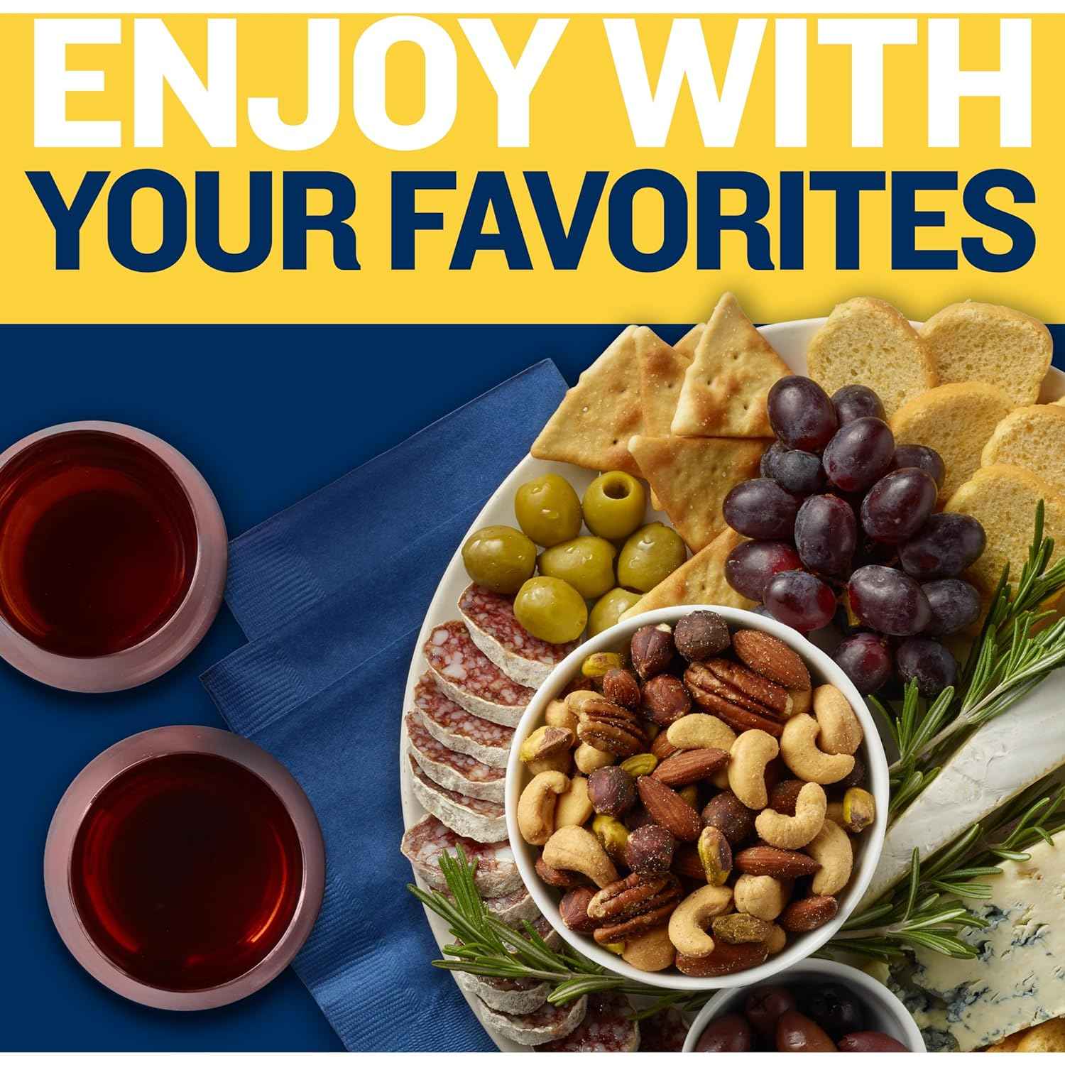 PLANTERS Deluxe Mixed Nuts Canister – Premium Five-Nut Blend for Elevated Wine Pairings and End-of-Day Indulgence