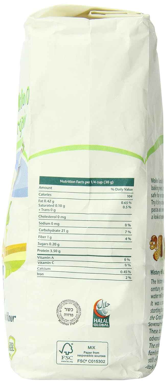 Molino Grassi USDA Organic Italian 00 Flour – Premium Imported Soft Wheat for Elevated Home Cuisine