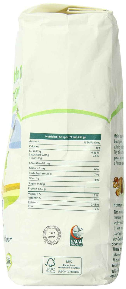 Molino Grassi USDA Organic Italian 00 Flour – Premium Imported Soft Wheat for Elevated Home Cuisine