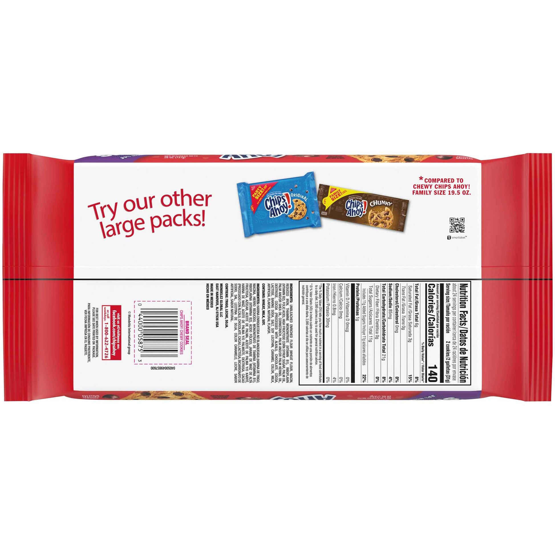CHIPS AHOY! Chewy Chocolate Chip Cookies Conference Room Treat for Meetings and Workplace Pantry