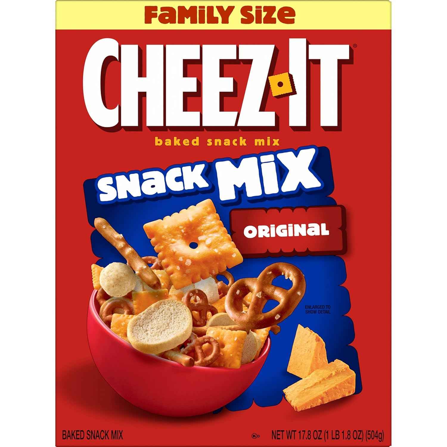 Cheez-It Snack Mix, Patio and Game Day Snack Mix for Outdoor Hosting, Original, 17.8oz Box