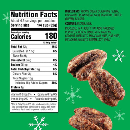 Pecan Toffee Glazed Snack – Elegant Hostess Gift for Holiday Parties, 5oz Stand-Up Bag