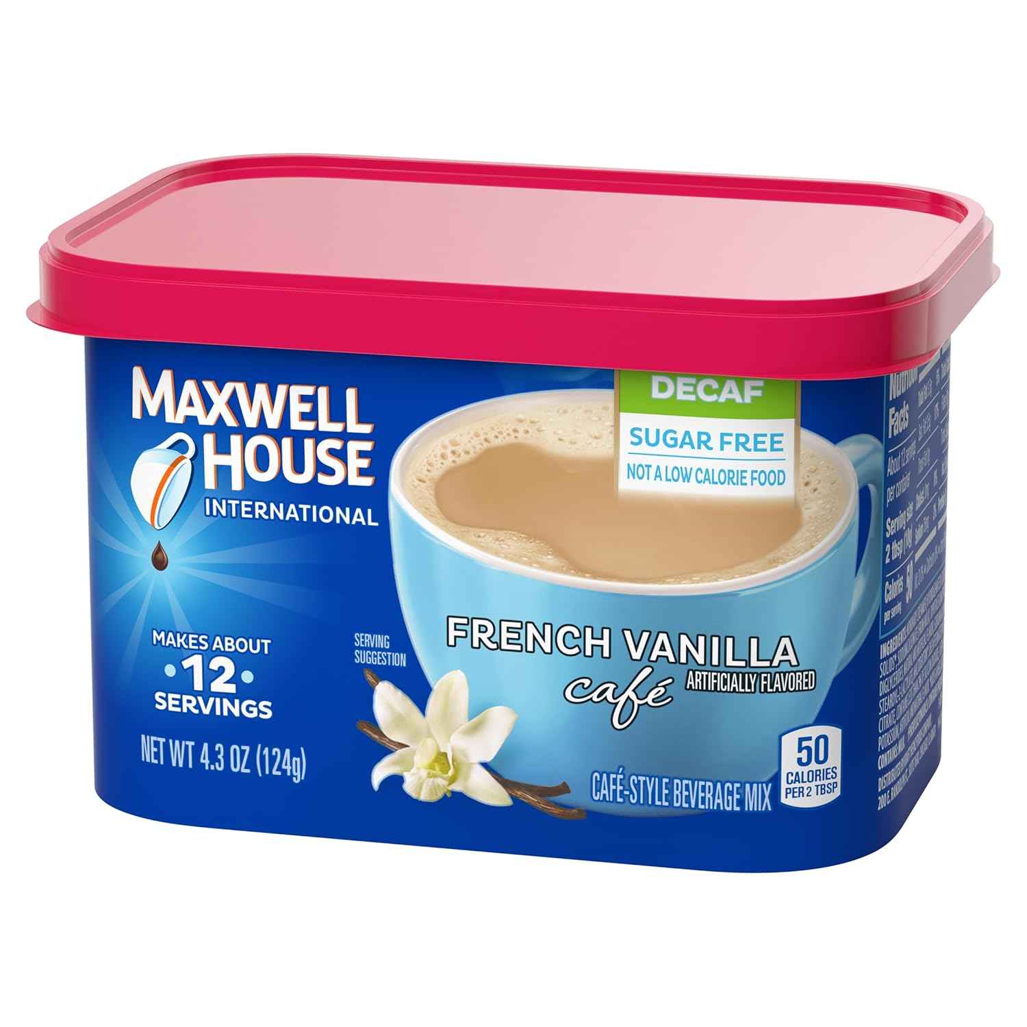 Maxwell House Instant Cafe Beverage – Stylish Living Room Coffee Station Addition, French Vanilla, 9 oz