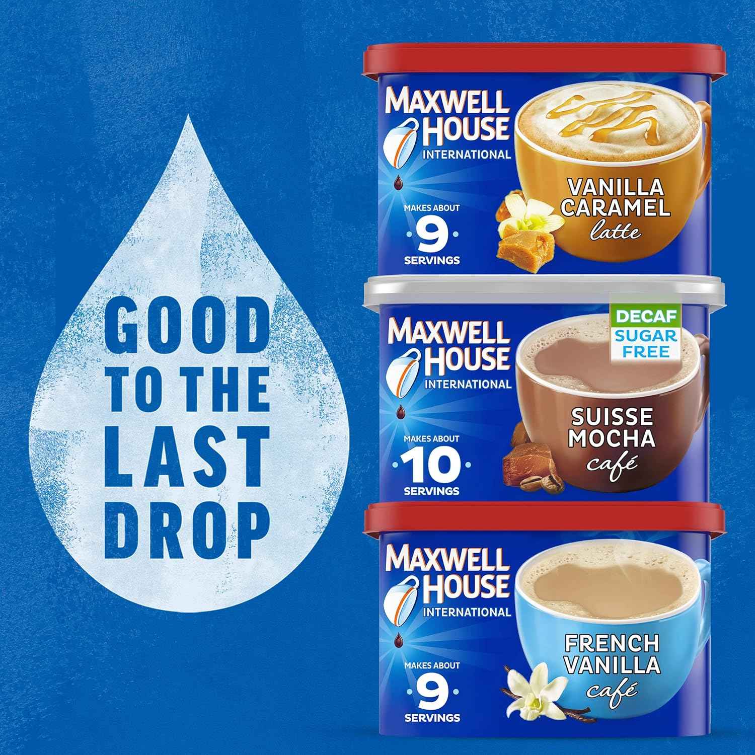 Maxwell House International Instant Coffee – Streamlined Coffee Solution for Small Spaces, French Vanilla, 9 oz