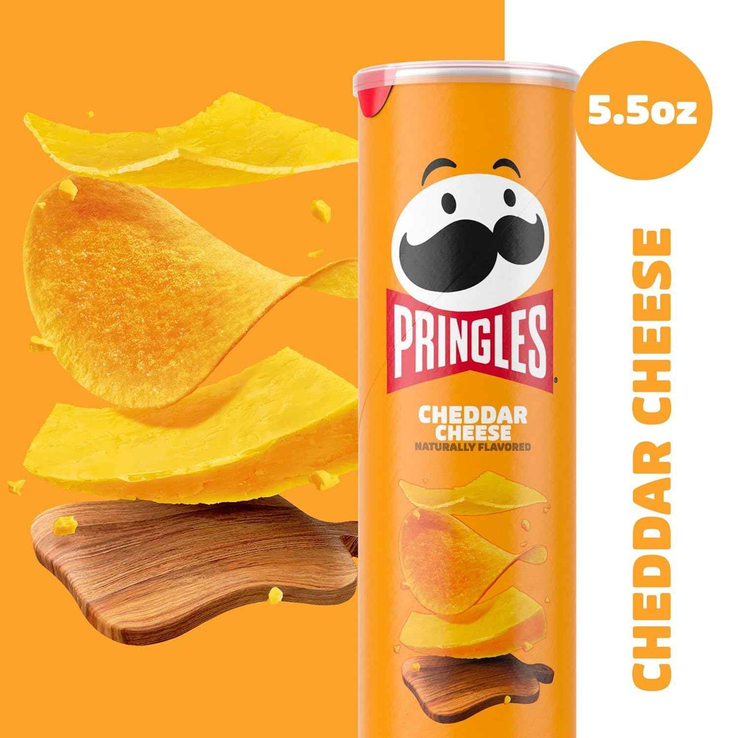 Pringles Cheddar Cheese Crisps – School Lunch Snack for Kids Lunch Boxes