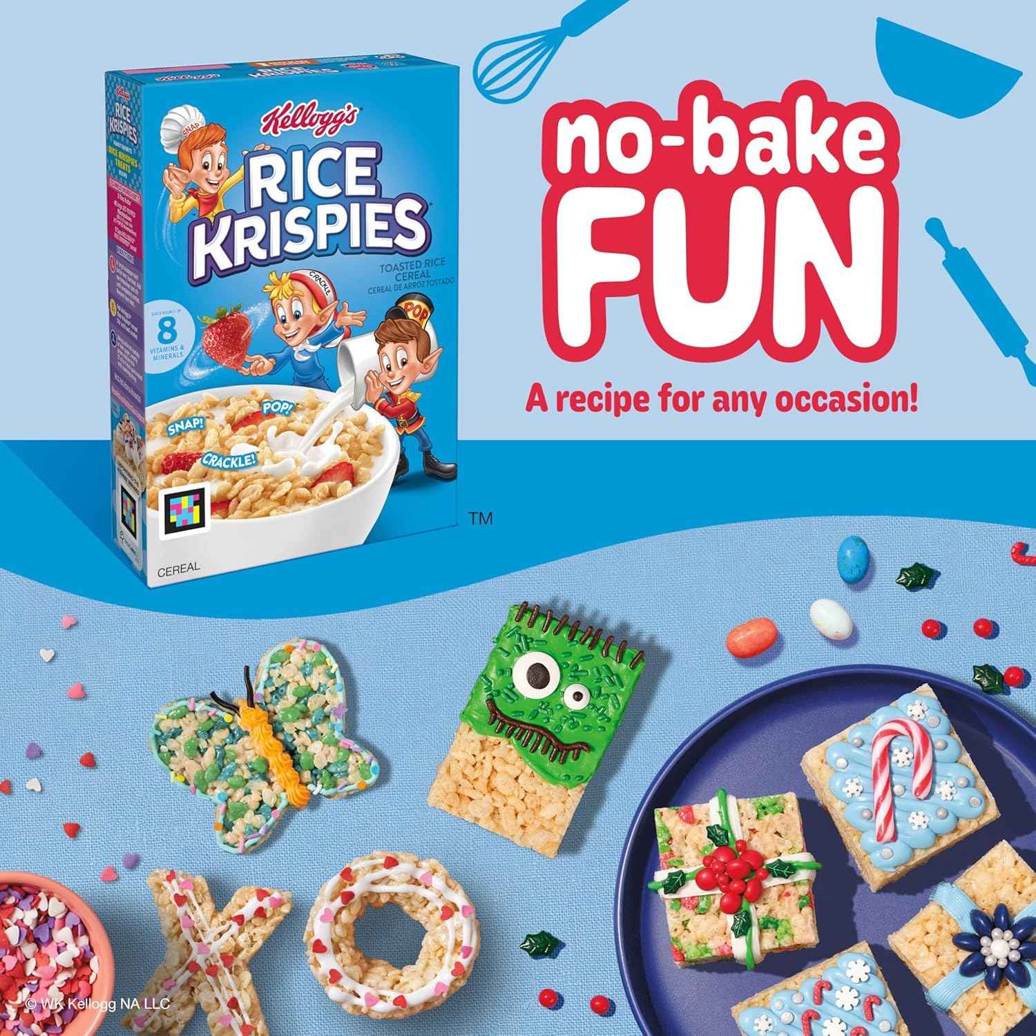 Kellogg's Rice Krispies Cereal – Lunchbox Snack for After-School Bites, Giant Family Size