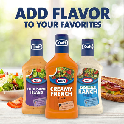 Kraft Creamy French Dressing – One Bottle for Salads and Sandwiches, 16 fl oz