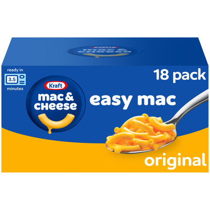 Kraft Easy Mac Microwavable Macaroni & Cheese – Quick Office Breakroom Lunch Pack