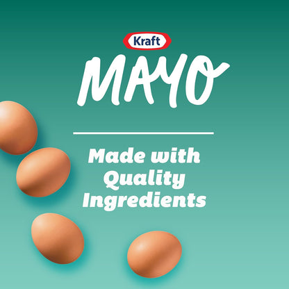 Kraft Real Mayo Creamy & Smooth Mayonnaise for Busy Home Kitchens and Quick Lunchbox Prep, 30 fl oz Jar