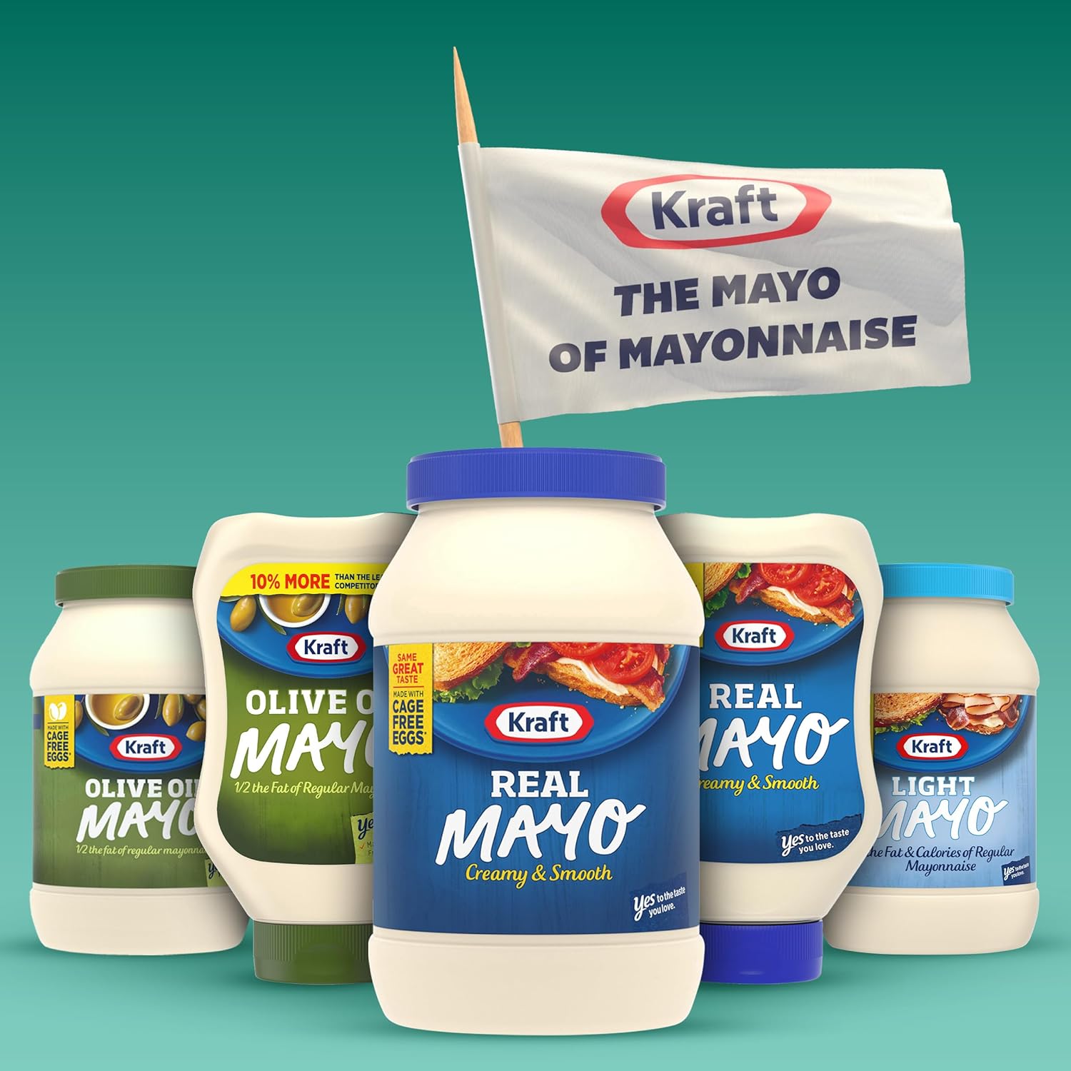 Kraft Real Mayo Creamy & Smooth Mayonnaise for Busy Home Kitchens and Quick Lunchbox Prep, 30 fl oz Jar