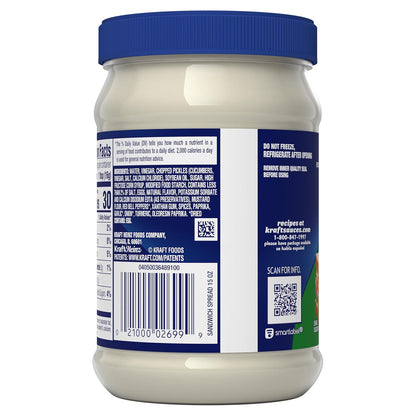 Kraft Sandwich Spread – Simple Pantry Staple for Clean Lunch-Prep, 15 fl oz Glass Jar