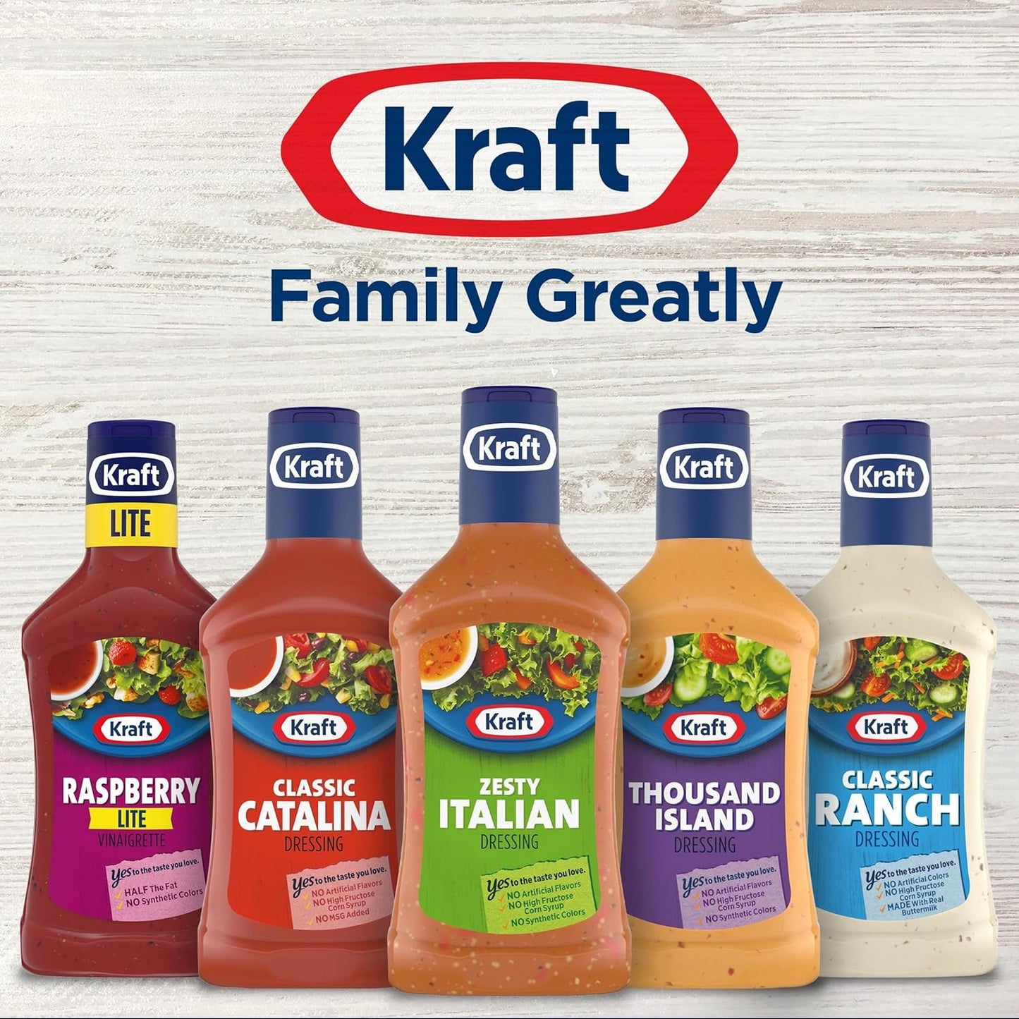 Kraft Zesty Italian Dressing – Low Calorie Salad Topping for Weight Watchers at 60 Calories Per Serving