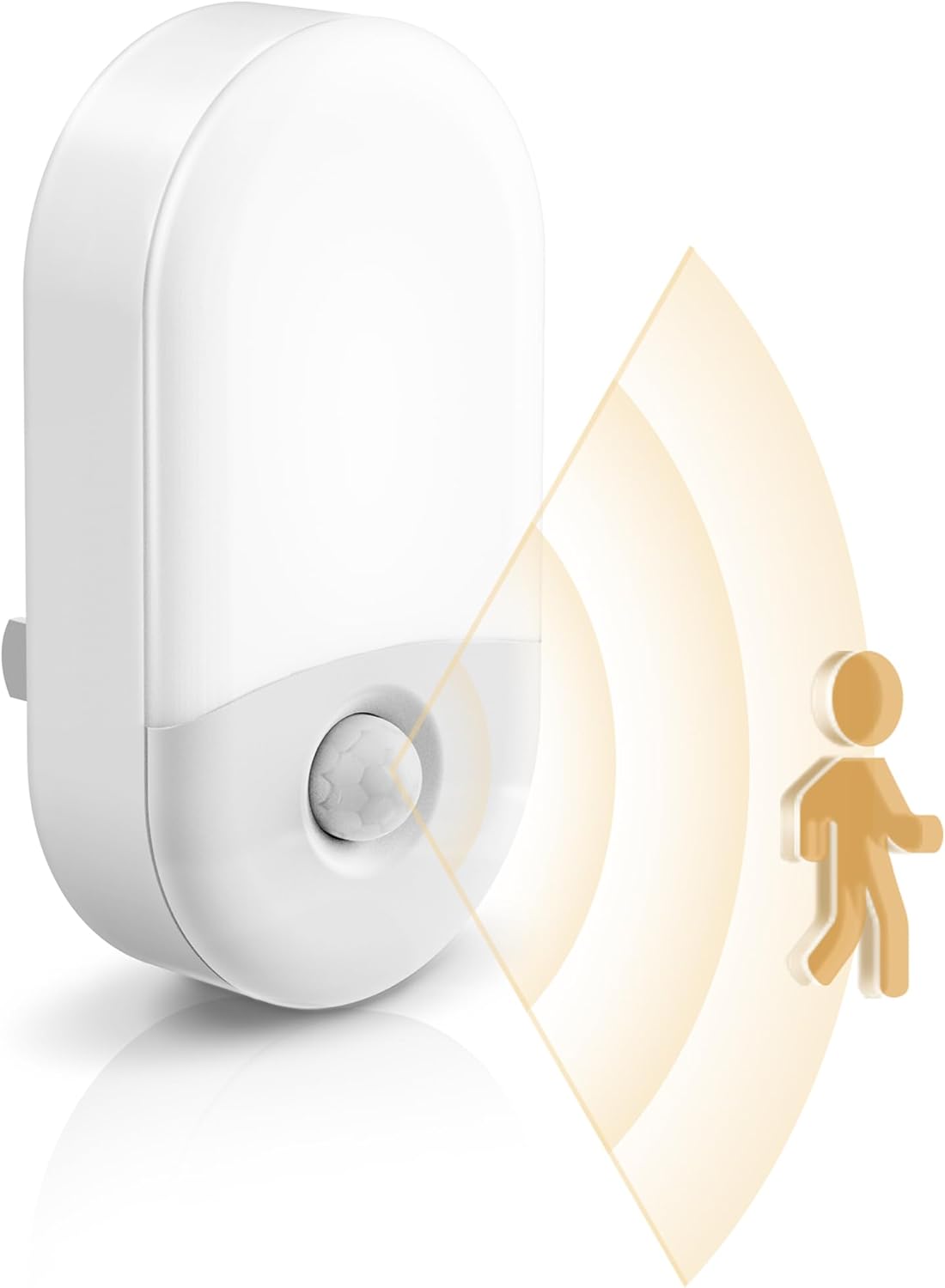 L LOHAS Slim Motion Sensor Night Light – Compact Plug-in Lamp for Clean Modern Bedrooms, 0.6W Low Power