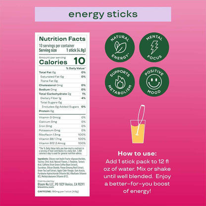 Bloom Nutrition Green Tea Energy Mix – L-Theanine Focus Blend for a Calming Daily Self-Care Routine