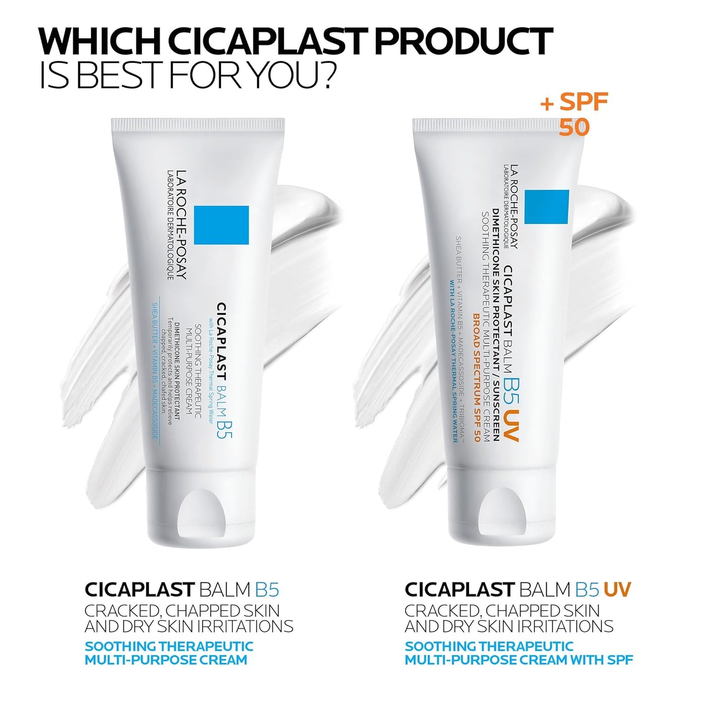 La Roche-Posay Cicaplast Balm B5 UV SPF 50 – Nightly Barrier Repair Ritual for Sensitive, Dry Skin