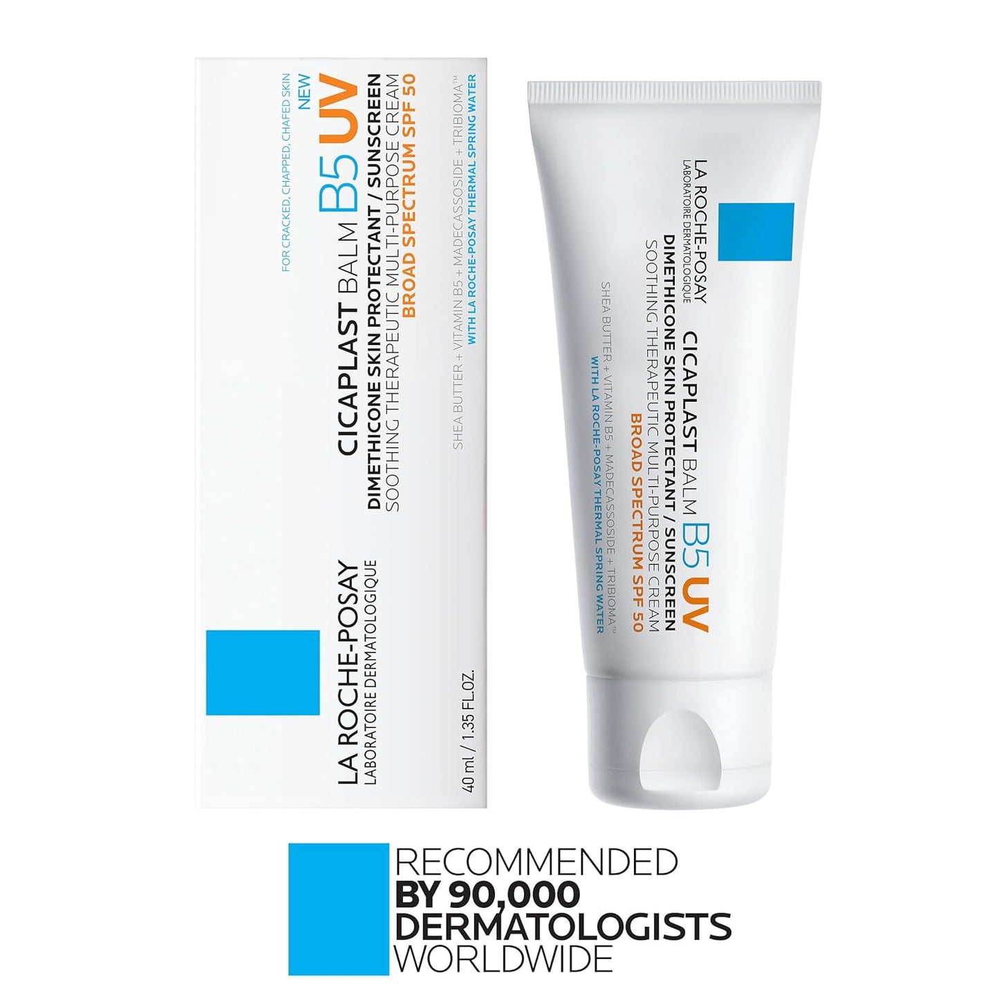 La Roche-Posay Cicaplast Balm B5 UV SPF 50 – Nightly Barrier Repair Ritual for Sensitive, Dry Skin