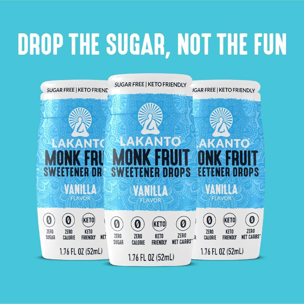 Lakanto Liquid Monk Fruit Drops Vanilla — Quick Sweetening Boost for the Work From Home Coffee Station