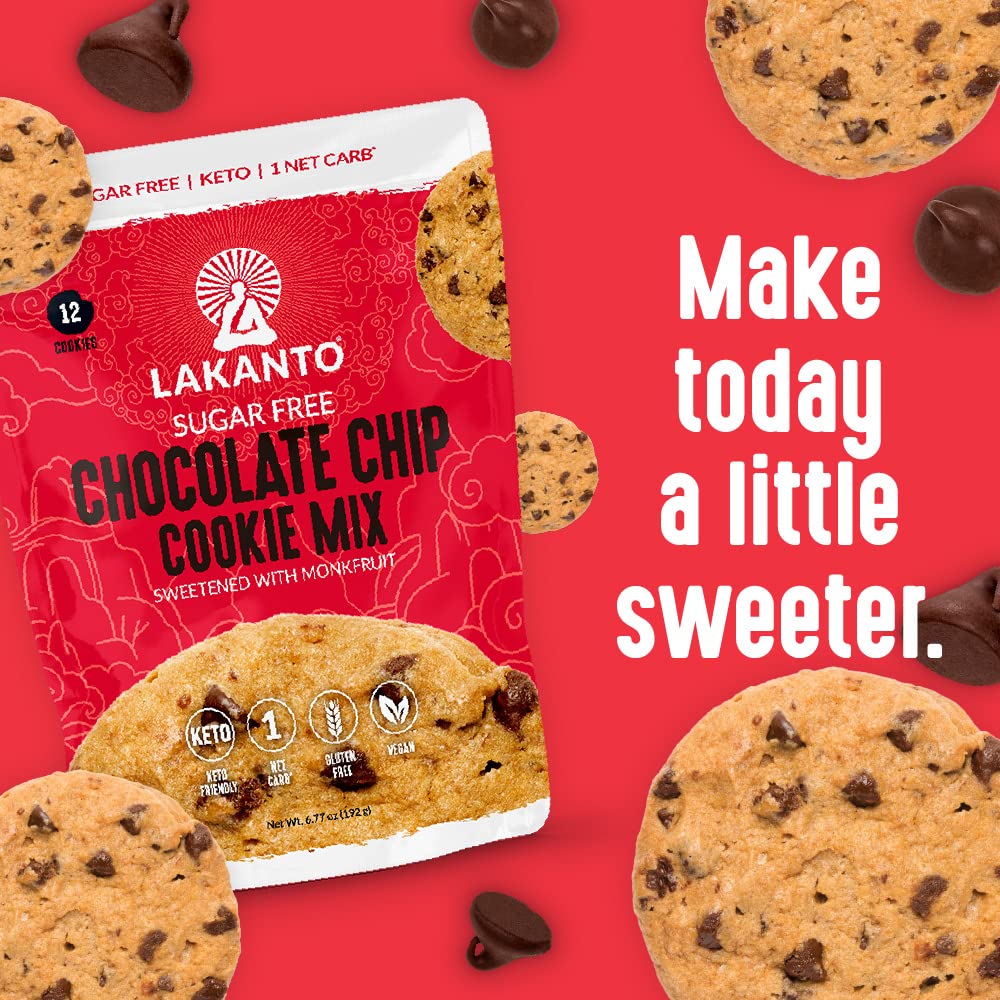 Lakanto Sugar Free Chocolate Chip Cookie Mix – Thoughtful Gift for Keto and Diabetic Friends